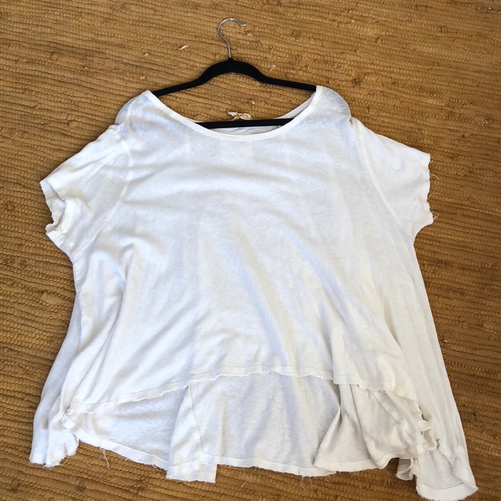 We the Free high low white top